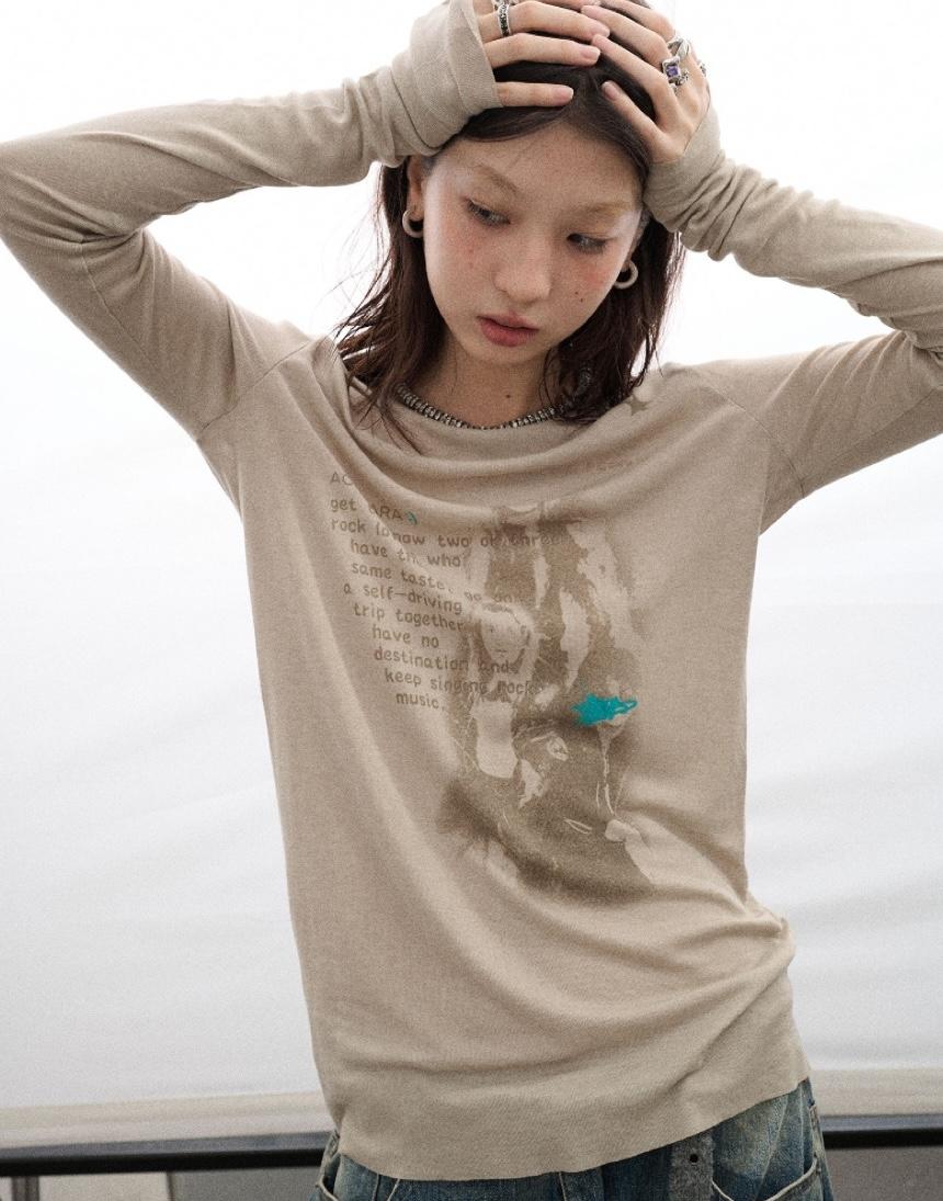 Achihara Corrupt Satan Sunscreen Print T-Shirt (4color)