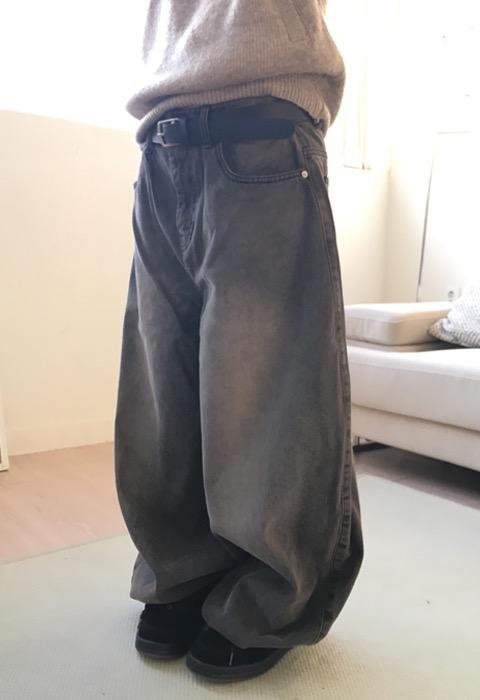 Wish Balloon Denim Pants [흑청]