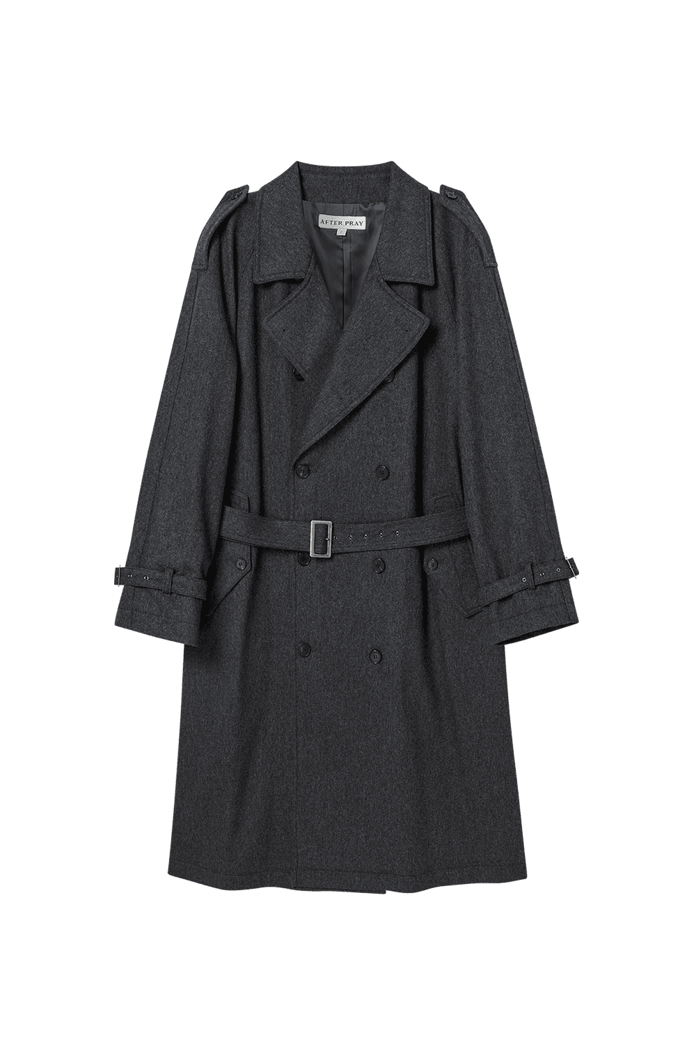 맥시 트렌치 코트 차콜
