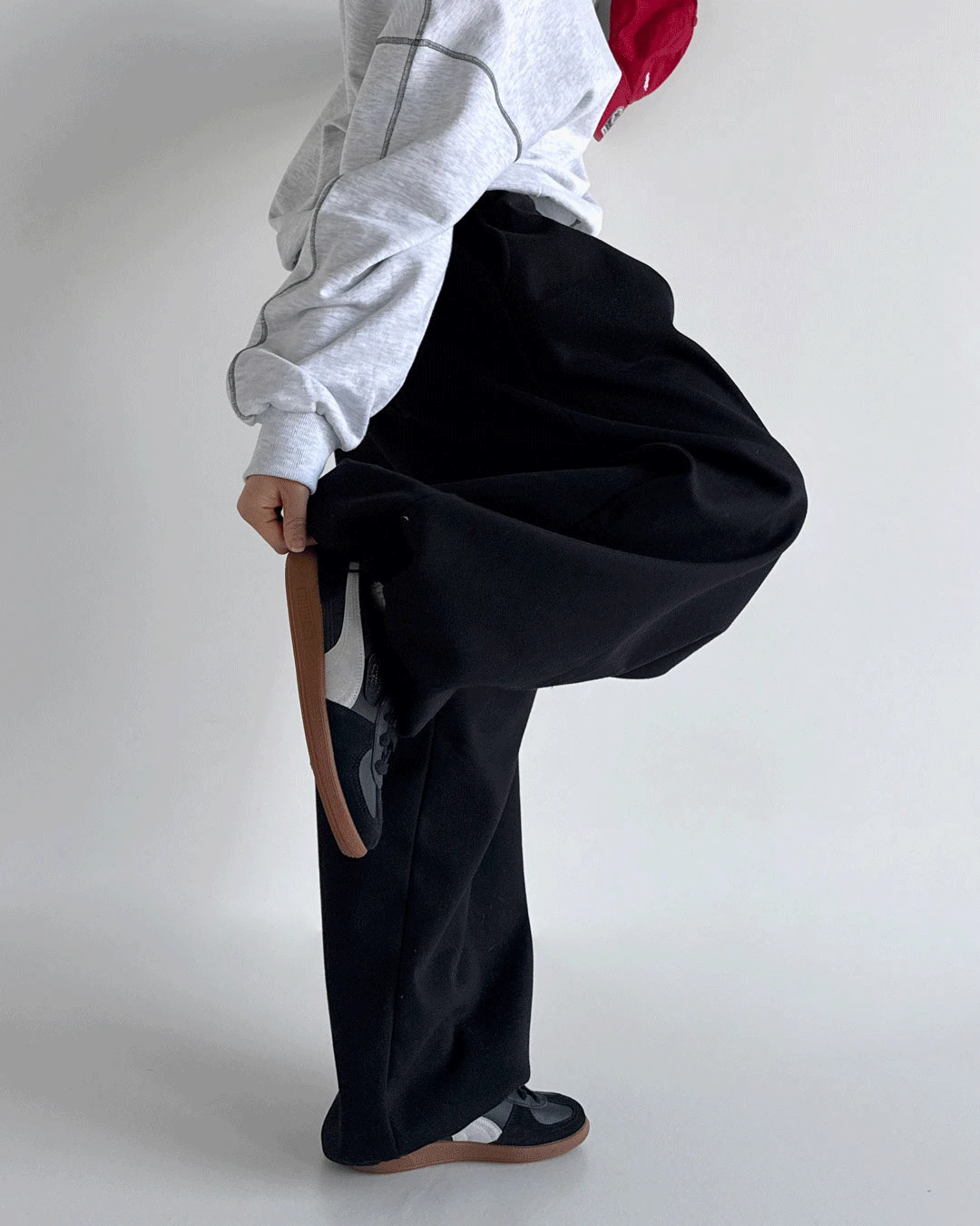 와이드핀턱팬츠