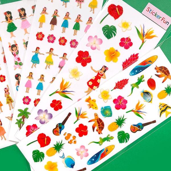 스티커펀 오쿠야마 하와이 여름 반짝이펄 스티커