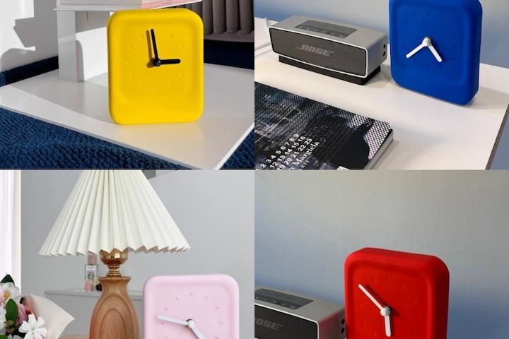 (선물포장) 무소음 어글리 탁상시계 / 11 Colors