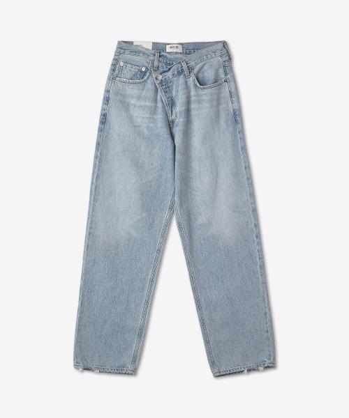 크리스 크로스 데님 팬츠 - 라이트 블루 / A097983SUBRB