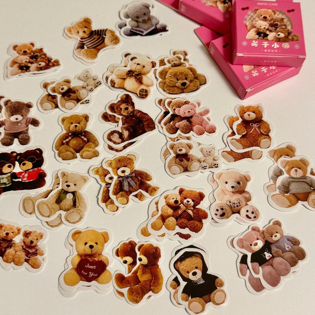 [체리지] 미니 곰돌이 다꾸 스티커팩 46장
