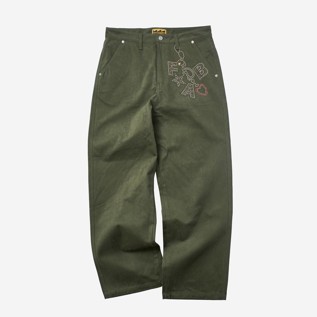 Garments Fab Hot Fix Keyring Pants Khaki