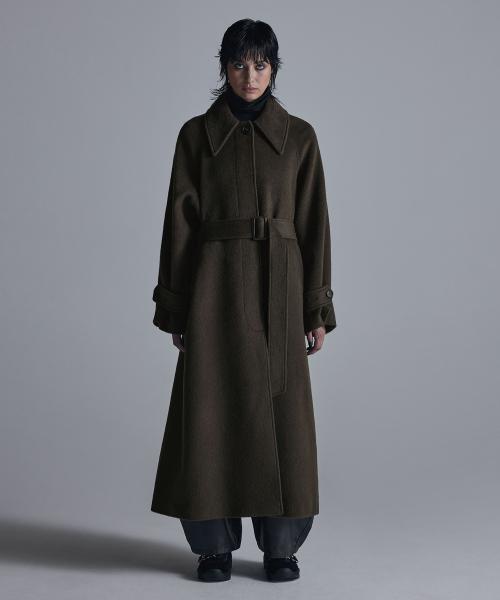 Traum Balmacaan Long Coat [ Khaki Brown ]