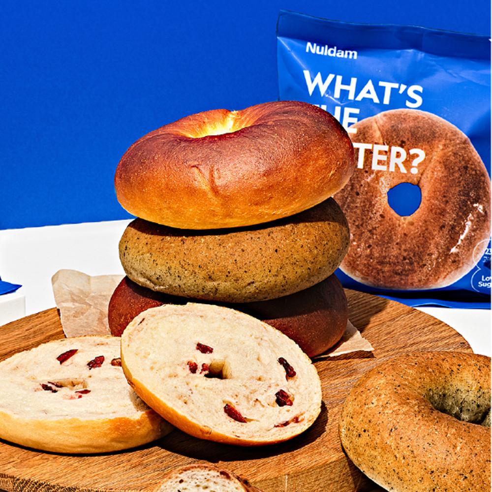 단백질 20g이상 고단백 저당 비건 배꼽베이글 140g 4개+4개 (총 8개) 4가지맛 교차선택 NEW 바질맛 : 널담