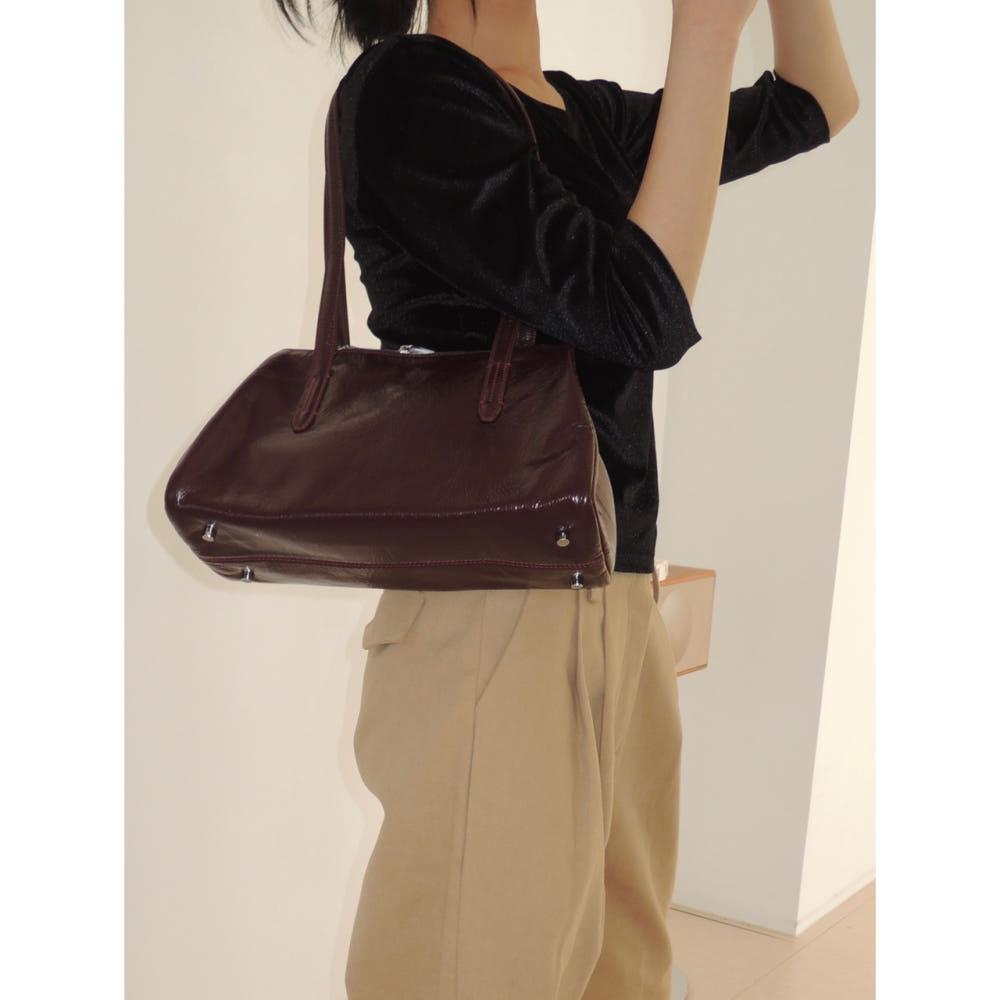 Glossy shoulder bag (2color) 글로시숄더백 소가죽
