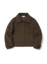 [WOMEN] BALLOON HALF COAT_BROWN