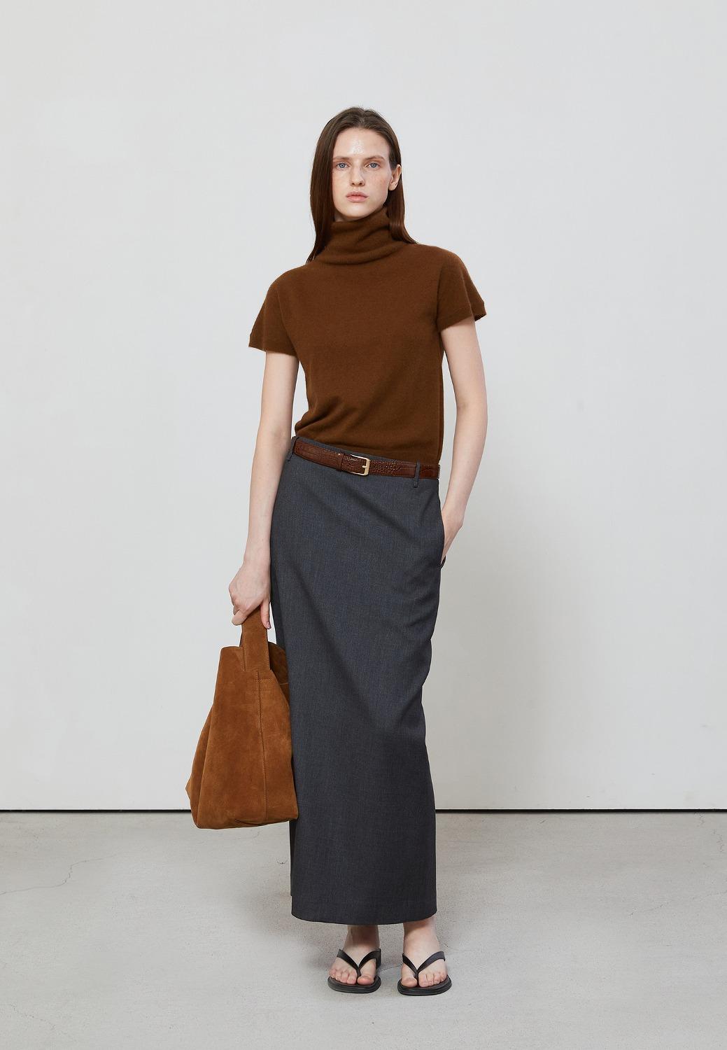 NOTIA - STANDARD FIT LONG SKIRT - GRAY