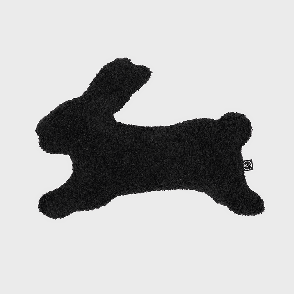 Happy Bunny Black Plush Cushion