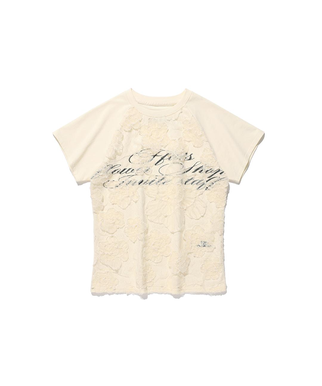 ffats flower shop layered tee[ivory]