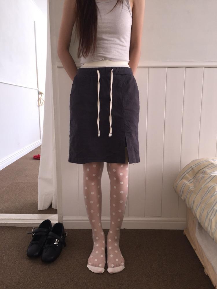 클래식 도트 스타킹