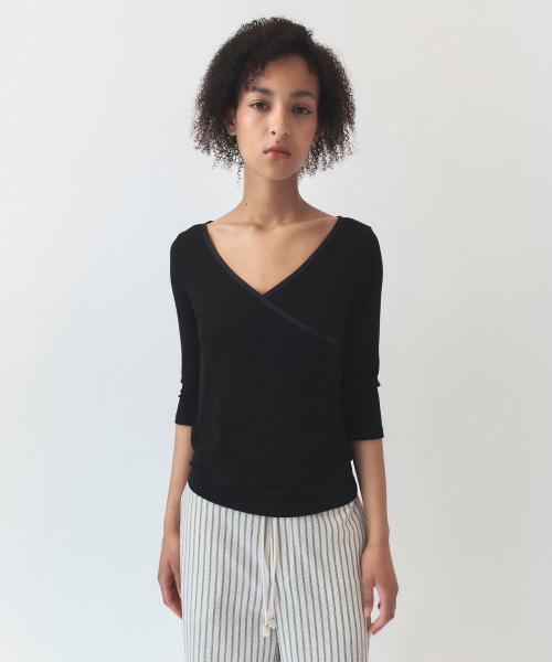 V Wrap Half Sleeve / Black