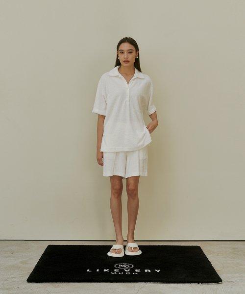 테리 카라 셔츠 화이트