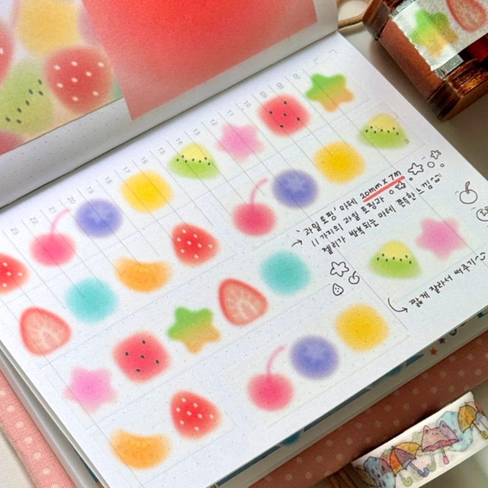 웨스티즈 과일토핑 마스킹테이프