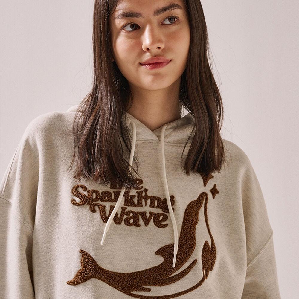 Dolphin Bookle Hoodie Oatmeal