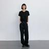 JACQUARD STRAIGHT PANTS_BLACK