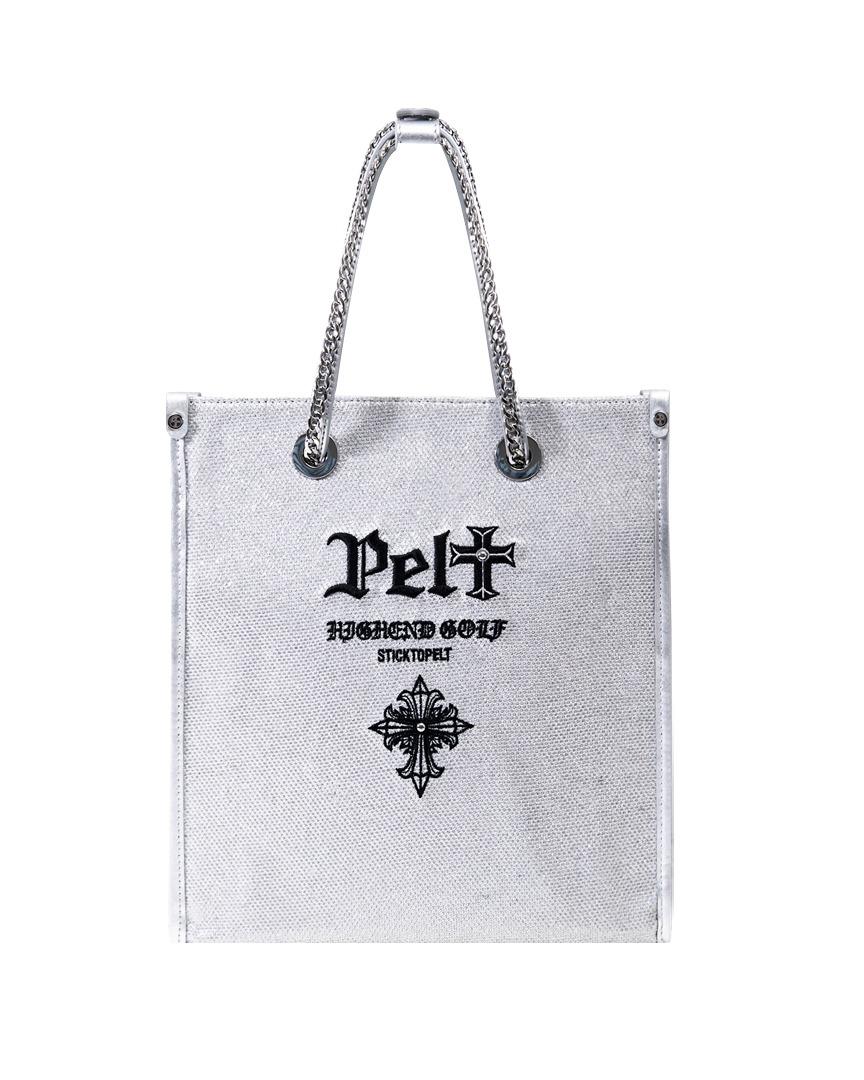 Crystal Pearl Chain Handbag : Women's Silver (PA0GAF102SI)