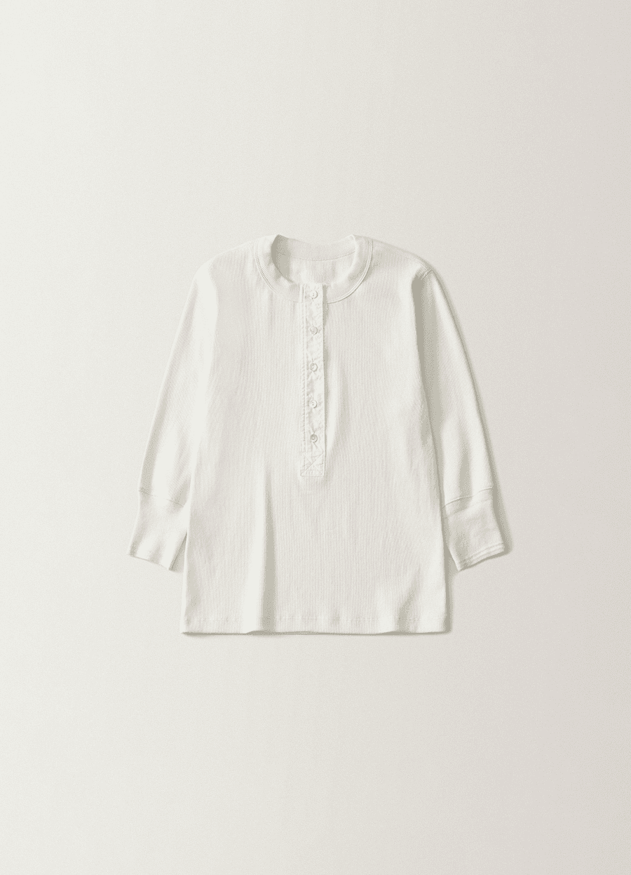 Vintage button t-shirt (White)