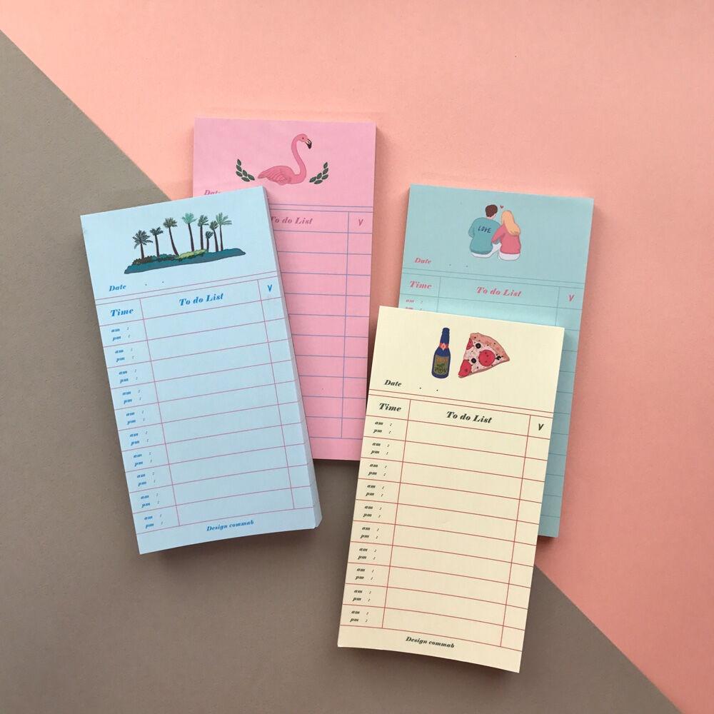 콤마비 투두 리스트 메모지 4종