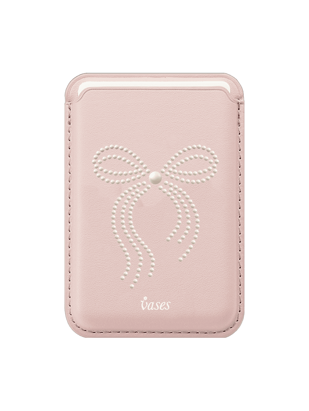 | Card pocket case | Girl's pearl ribbon - Pink