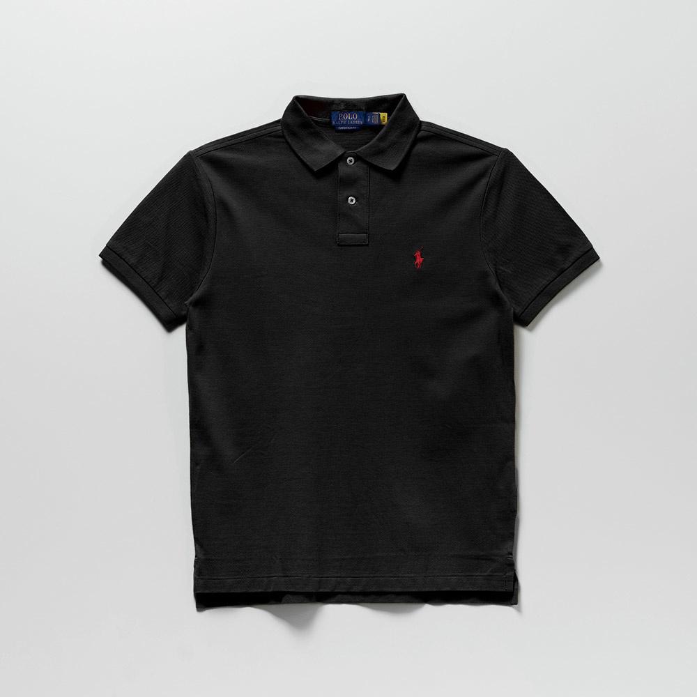 커스텀 슬림핏 폴로 셔츠 (BLACK)