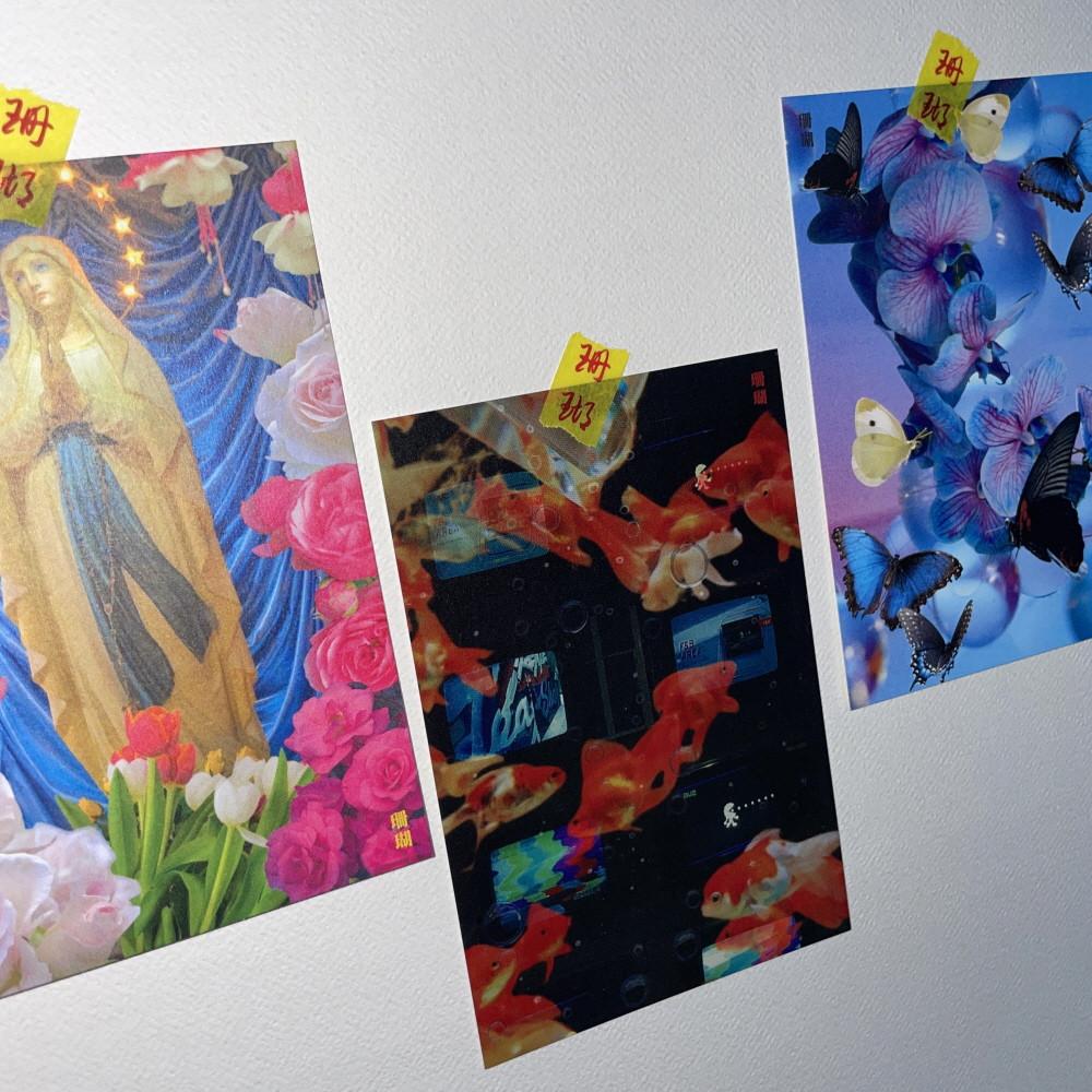 [幻夢] 미니 포스터-엽서 3종(butterfly ume,maria,TV room) 단독 구매