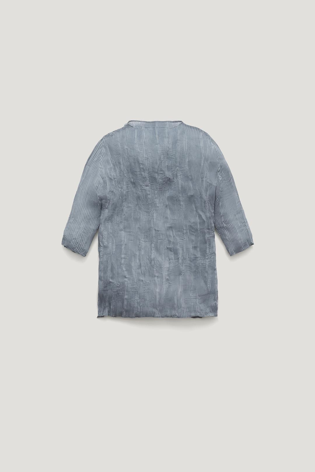[1st reorder 6/25 AM10:24 open] PLEATED BLOUSE_BOTTLE BLUE / ₩128,000