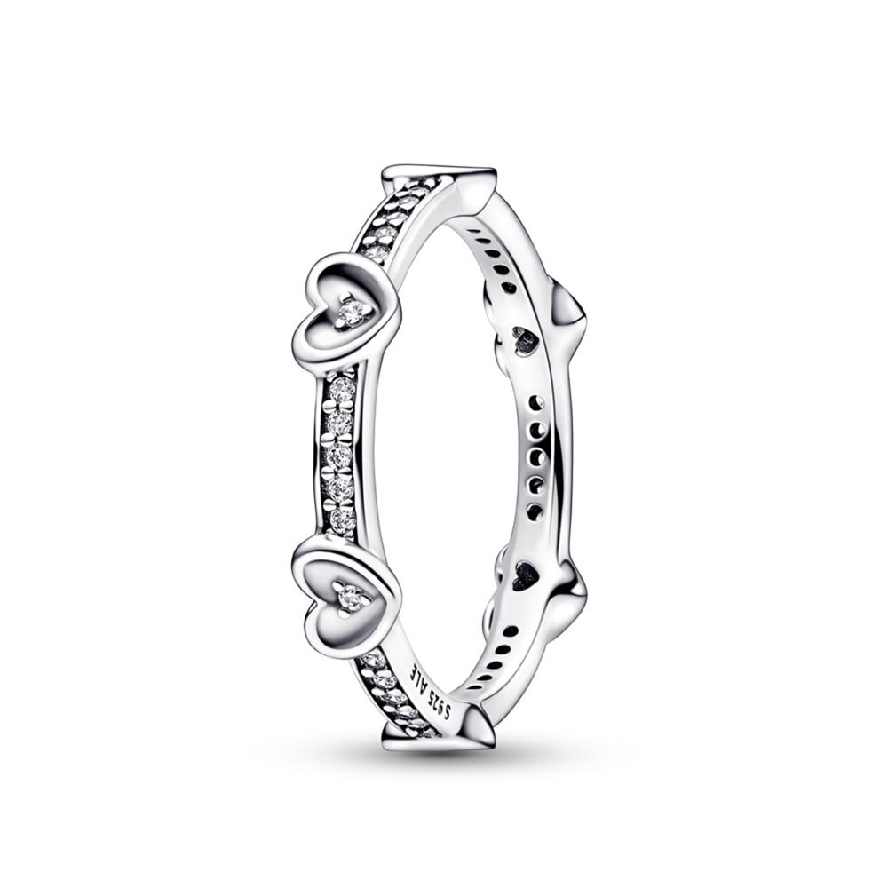 [판도라][백화점 보증서 제공]래디언트 스파클링 하트 링_192496C01