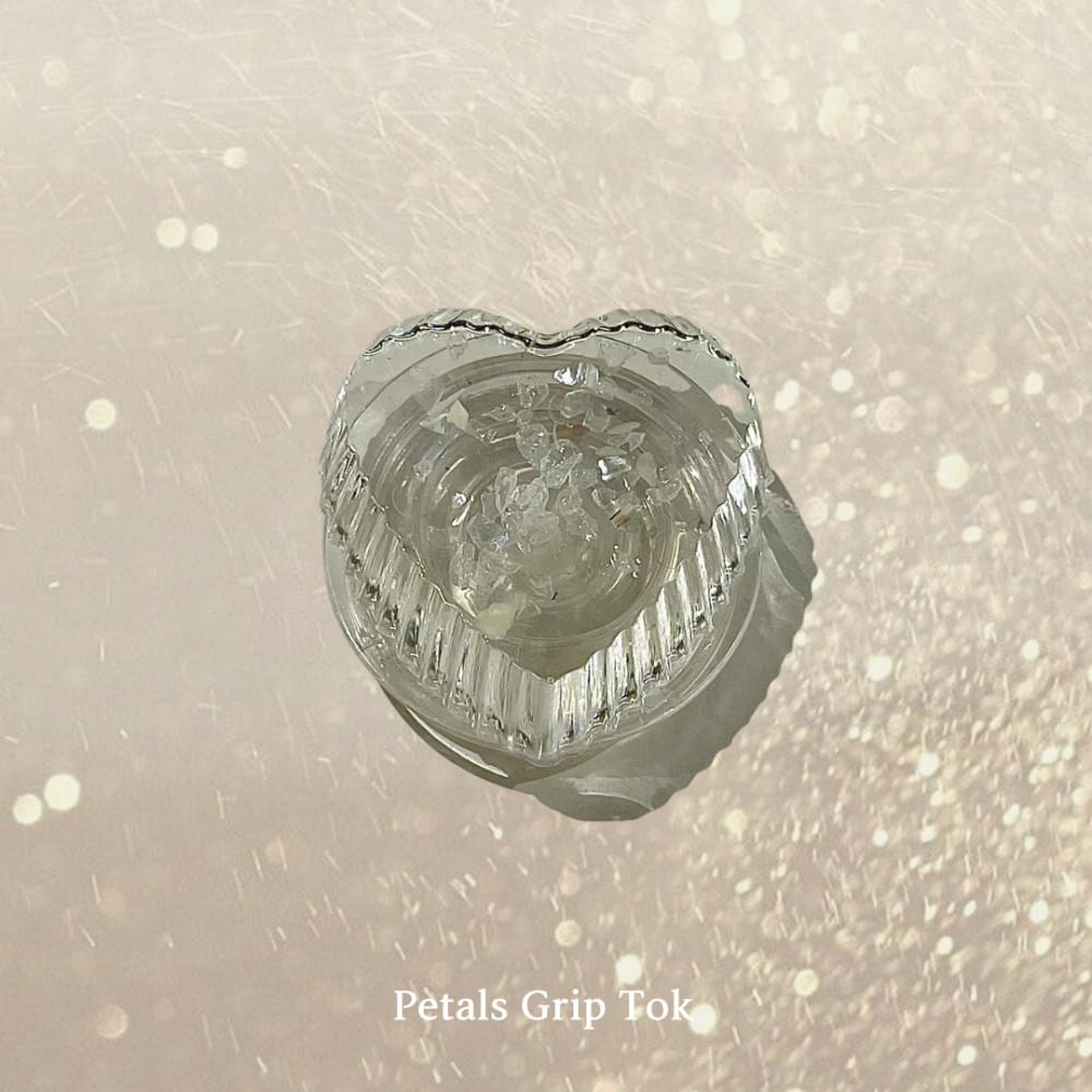 하트 꽃잎 레진 그립톡 자체제작