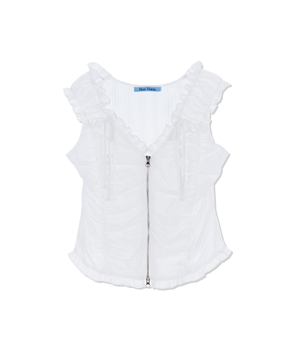 로제프란츠 Two-way Frill Ribbon Sleeveless [White]