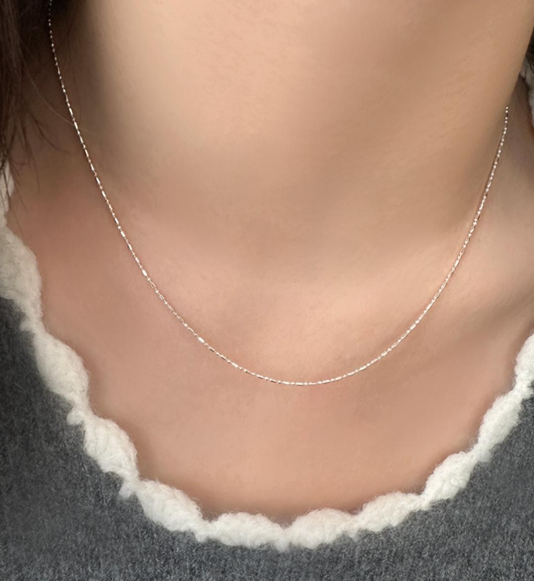 온미 [무배] 925실버 씬 도트 체인 목걸이
