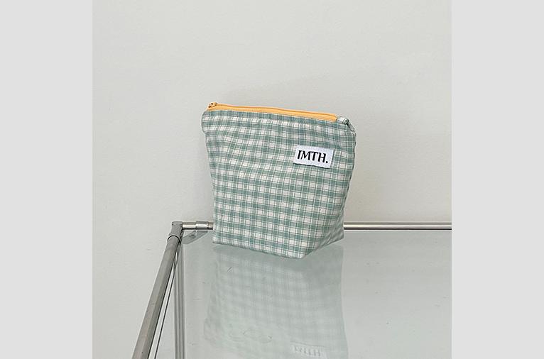 [이매진띵스] 체크 파우치(민트)