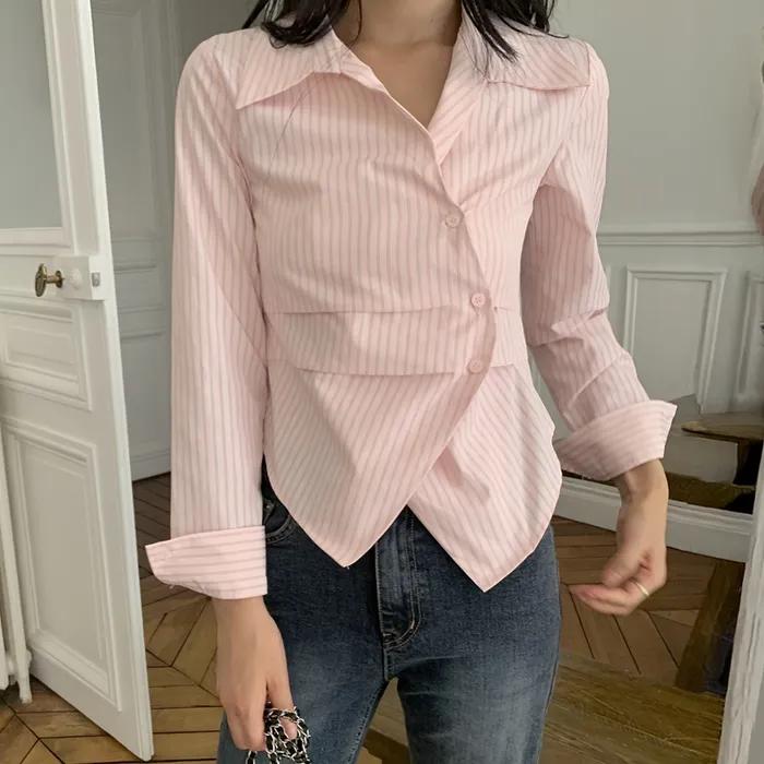 퓨렌 드레이프 블라우스_2COLORS