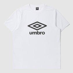 [엄브로] 남녀공용 에센셜 화섬 빅로고 반팔티 UO123SRS11WHT