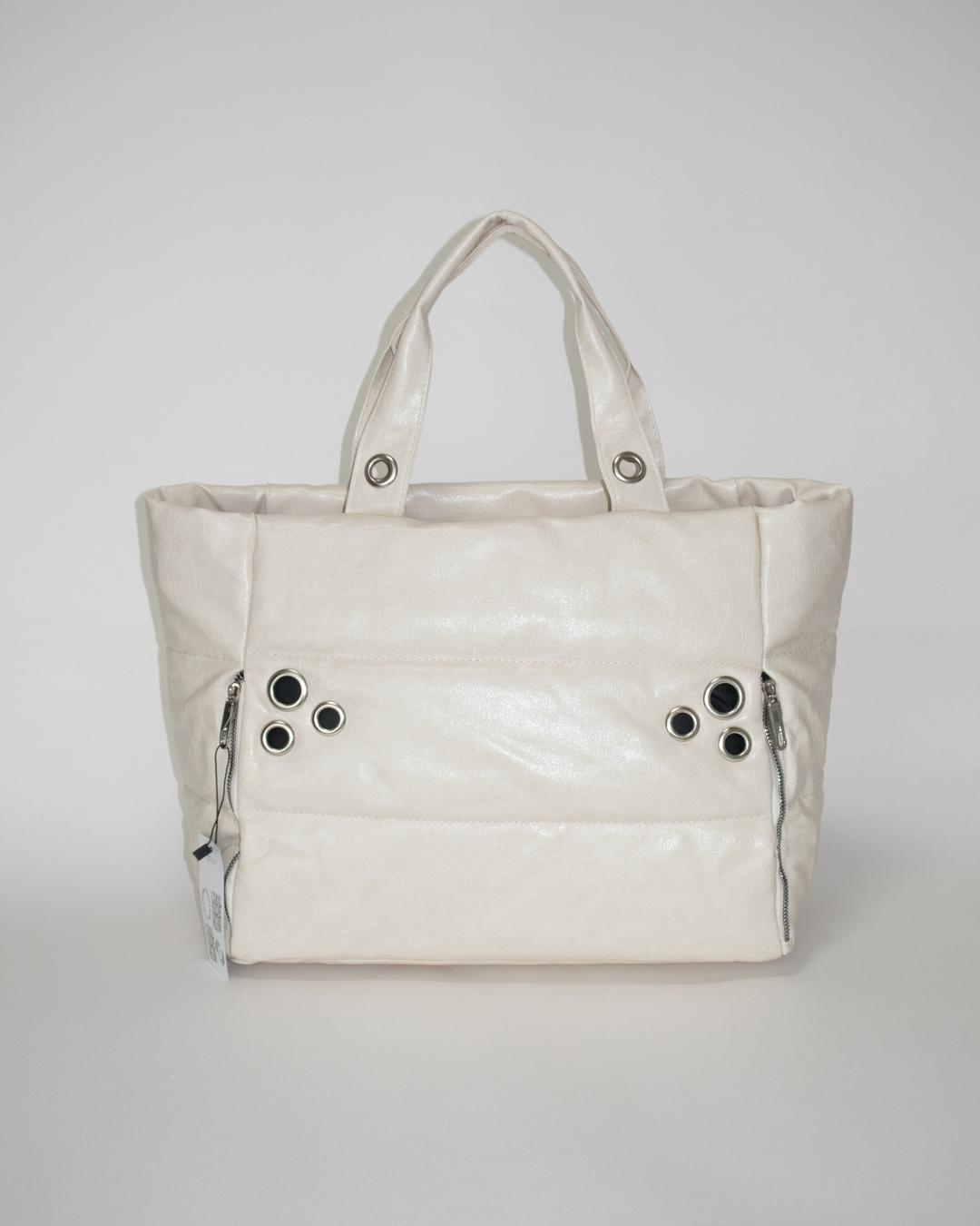 MY EYELET TRAVEL BAG cream