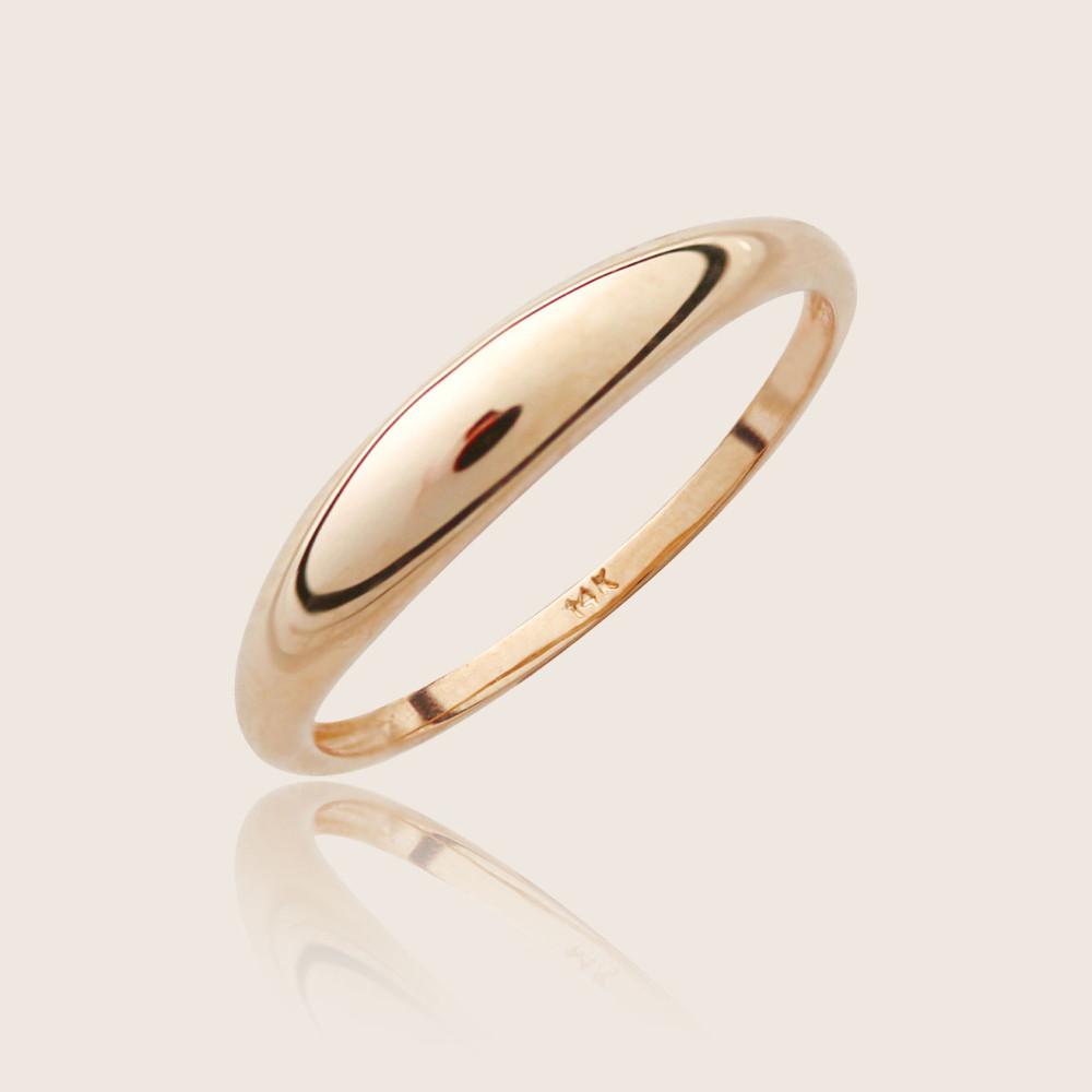 14k 18k 고마루 세미 볼륨 민자 반지