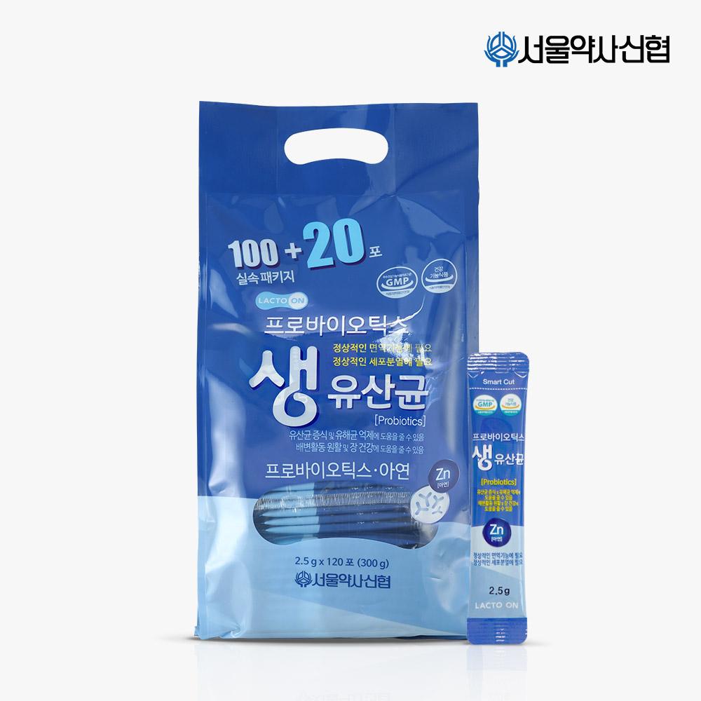 락토온 프로바이오틱스 생유산균 2.5g 120포 (1개월분)