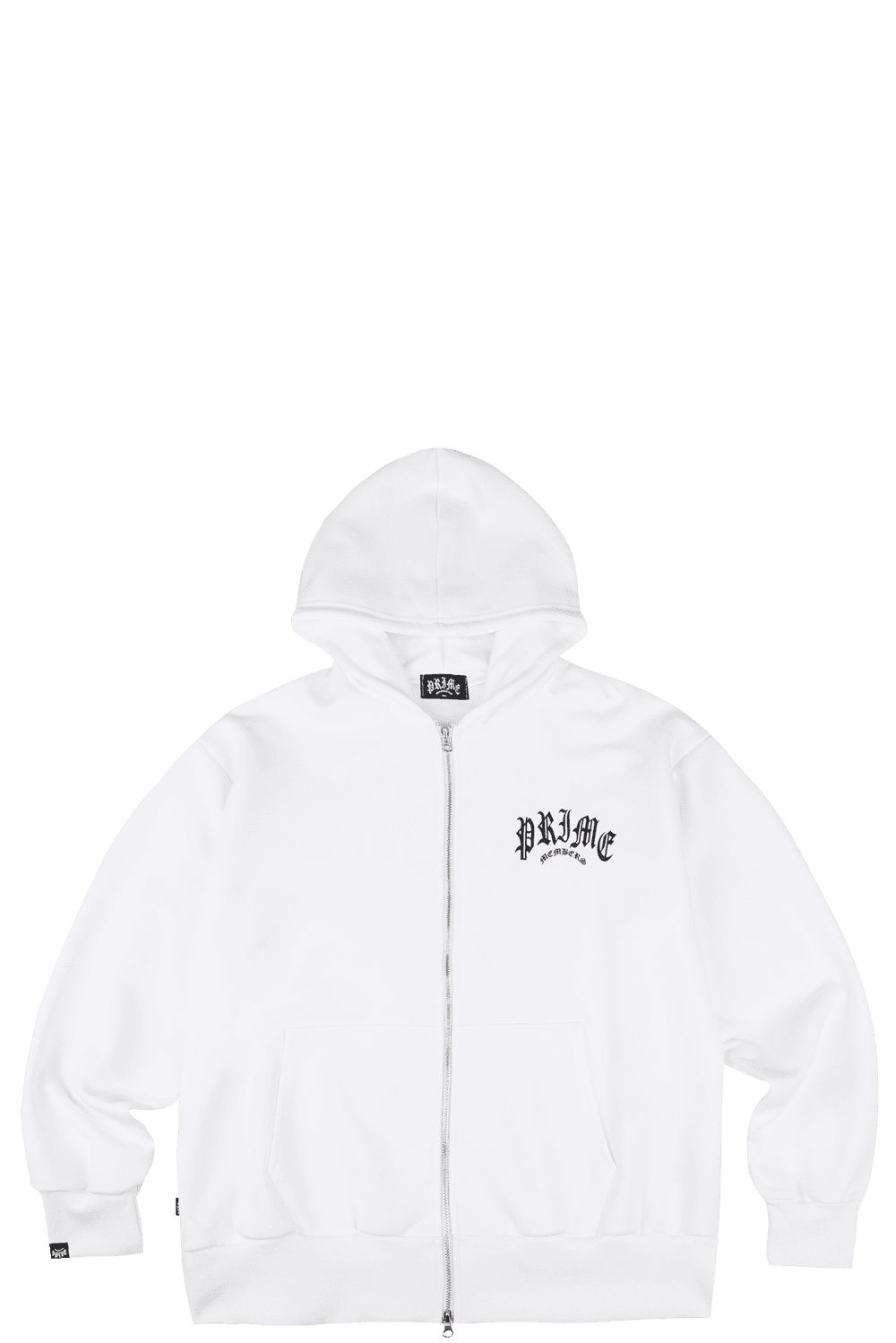 Prime Logo Zip-Up Hoodie White