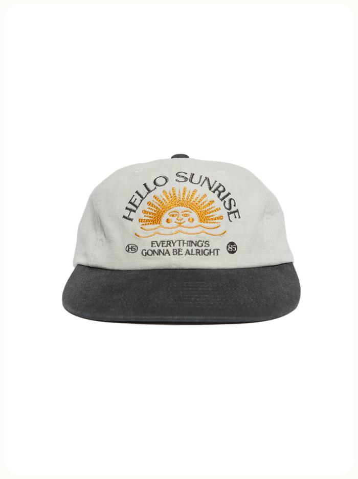 Washed HS Arch Logo 6Panel Cap_Oatmeal Beige & Charcoal
