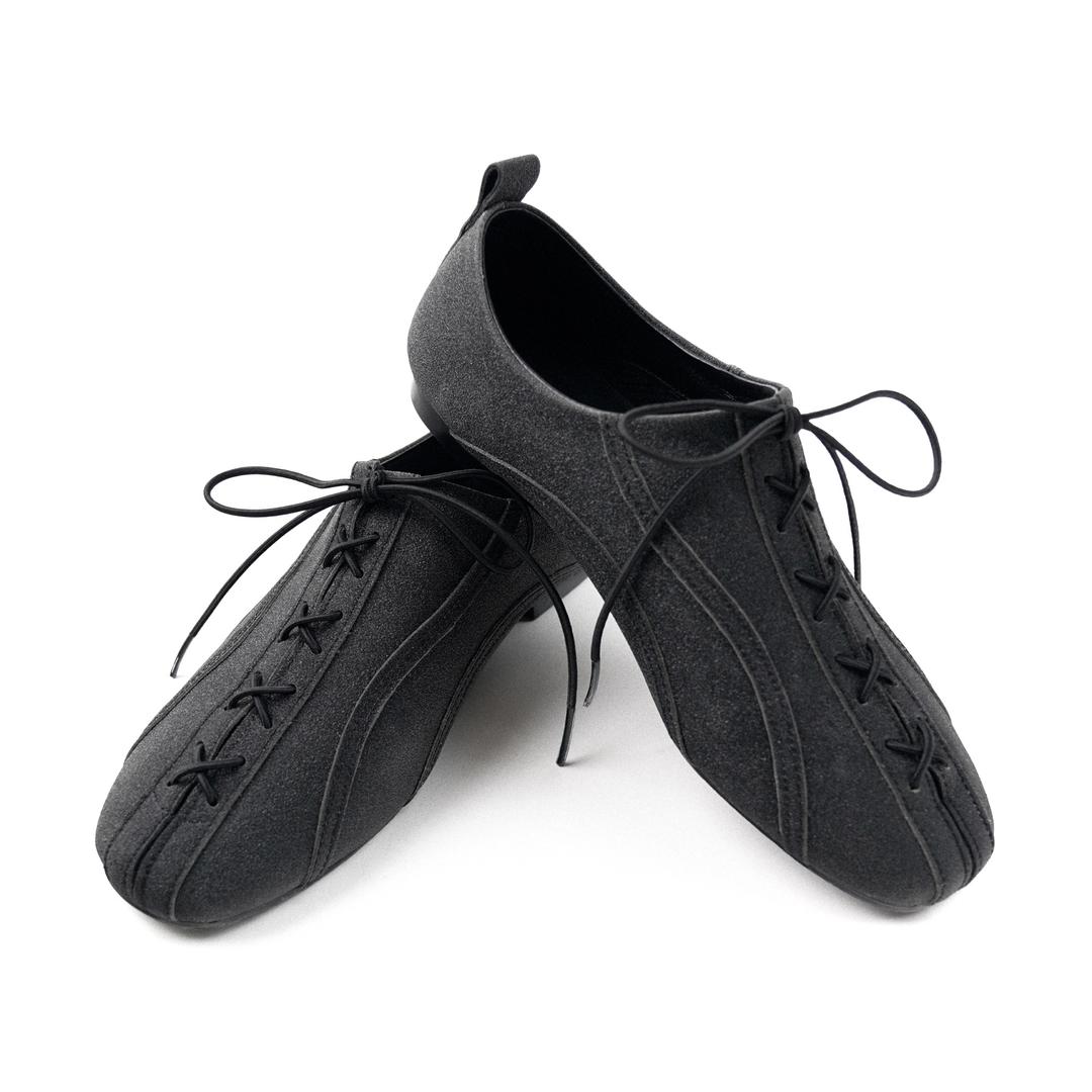 Corset detaild dancing shoes (Black)