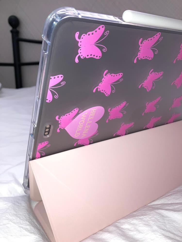 {젤리 케이스} 핑크 버터플라이 아이패드 케이스 - PINK BUTTERFLY ipad case
