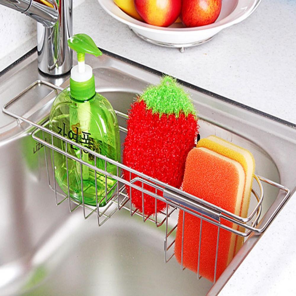 수세미거치대 싱크대 수세미 걸이 스텐 받침대 주방세제 보관 랙 렉 망