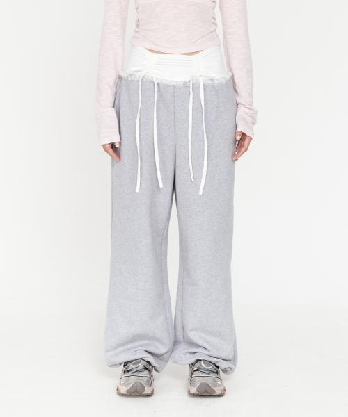 레이스 셔링 트레이닝 팬츠