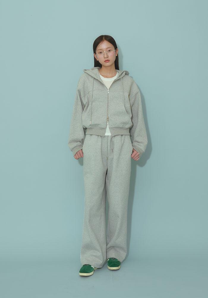 LACE 2WAY SWEATPANTS-GRAY