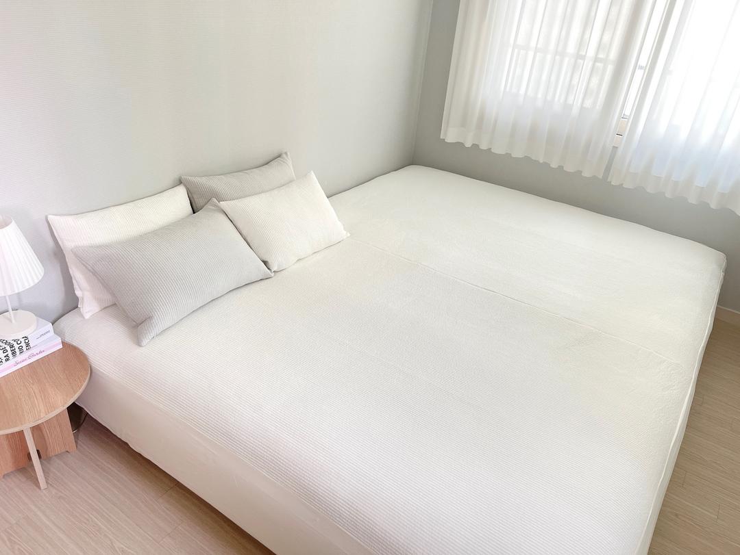 인견 7mm 줄누비 패드+커버 일체형