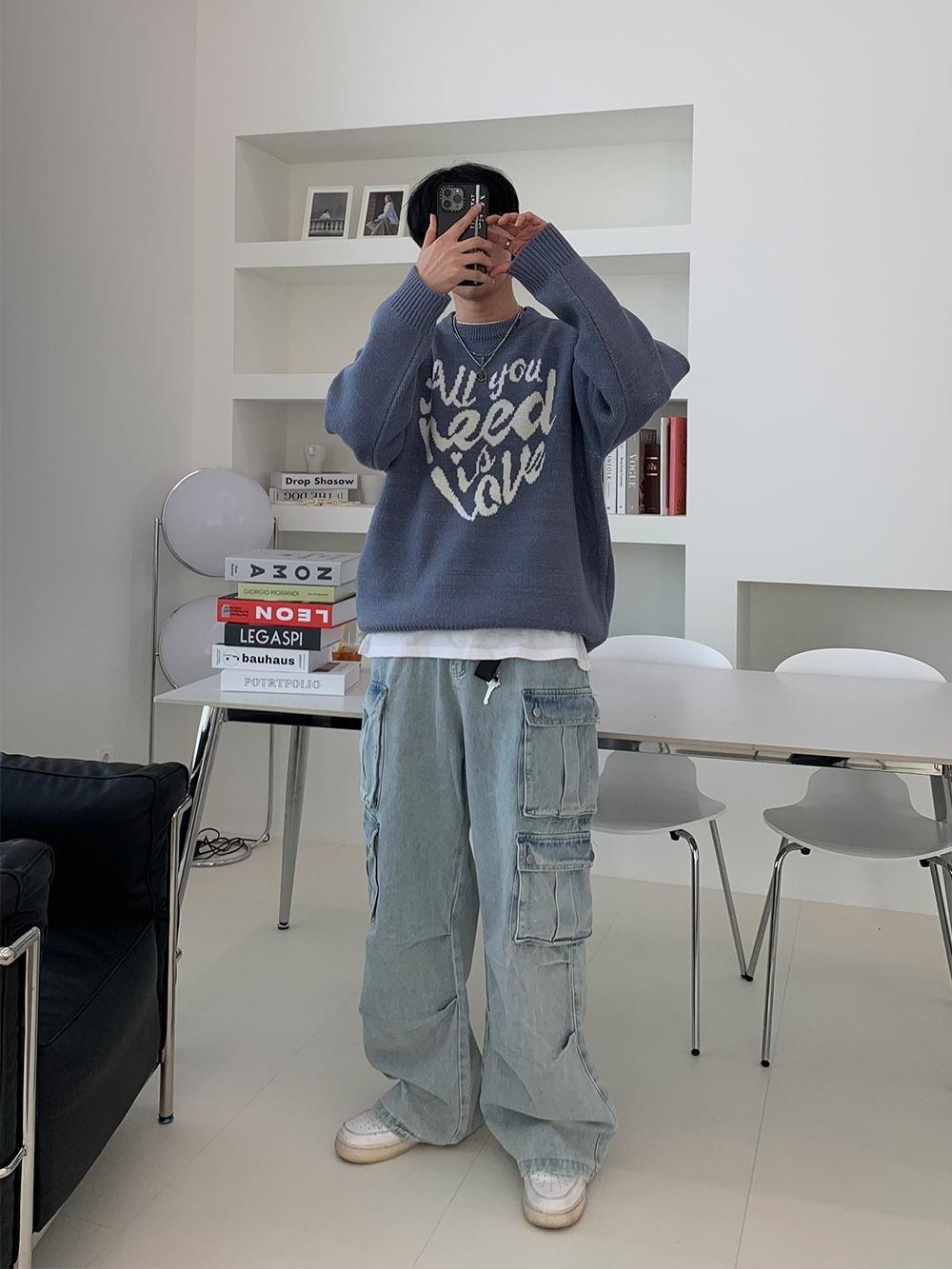 올하트 오버핏 니트 (3C)