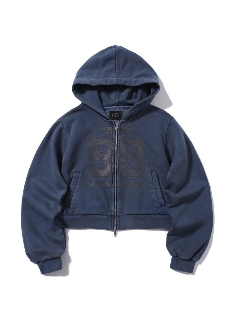 [BP2DISORDER] OG PIGMENTED 97/98 CROP HOOD ZIPUP DEEP BLUE