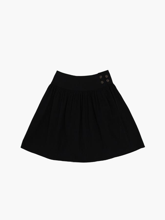 프롬뮤즈 side button midi skirt